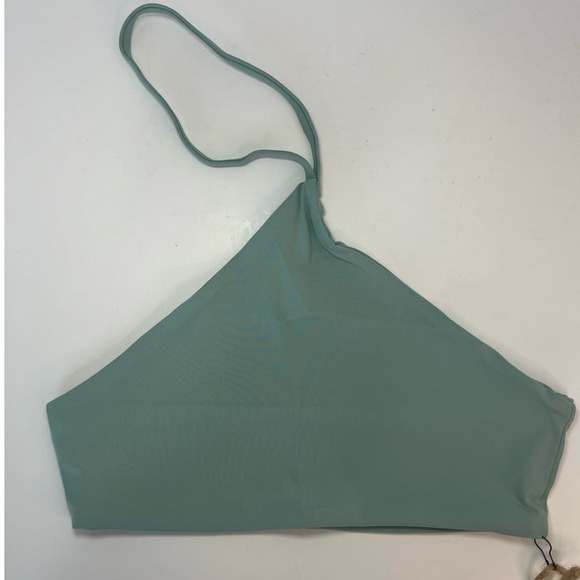 NWT Toast Swim Signature Apex Bikini Top Blue Surf, size XS, Asymmetrical Halter - Picture 2 of 15